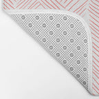 Living Coral Herringbone Bath Mat Gallery Image 2