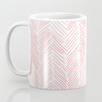 Living Coral Herringbone Coffee Mug Gallery Image 3