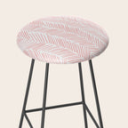 Living Coral Herringbone Stool Gallery Image 2
