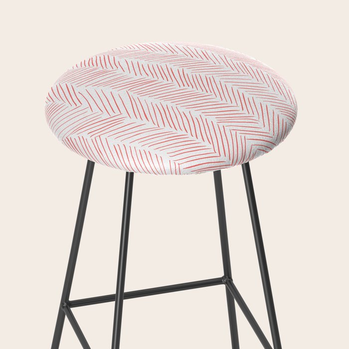 Living Coral Herringbone Stool Gallery Image 2