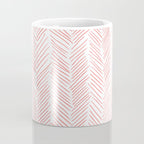 Living Coral Herringbone Coffee Mug Gallery Image 4