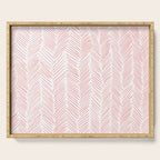 Living Coral Herringbone Serving Tray Gallery Image 1