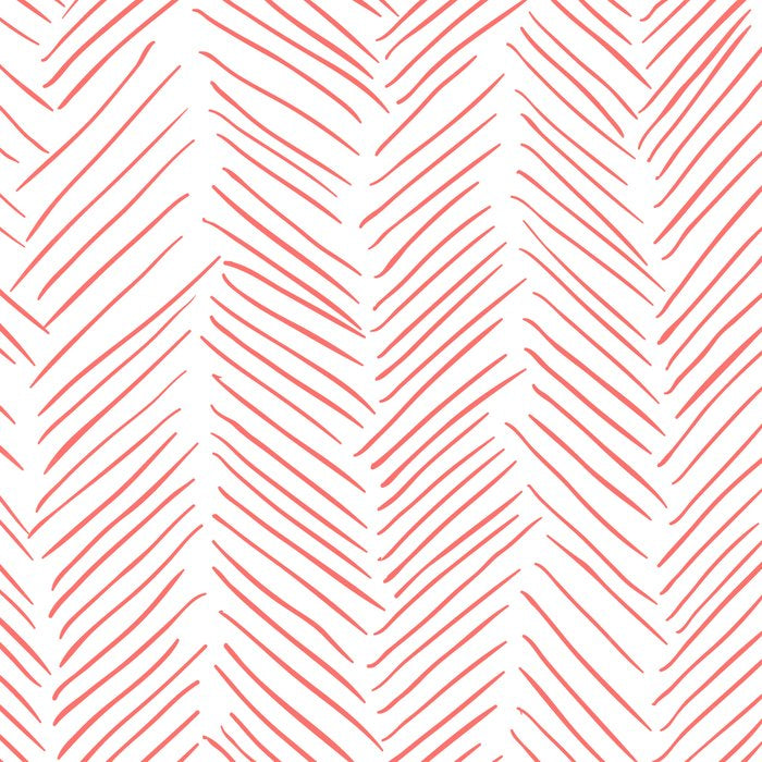 Living Coral Herringbone Coffee Mug Gallery Image 2