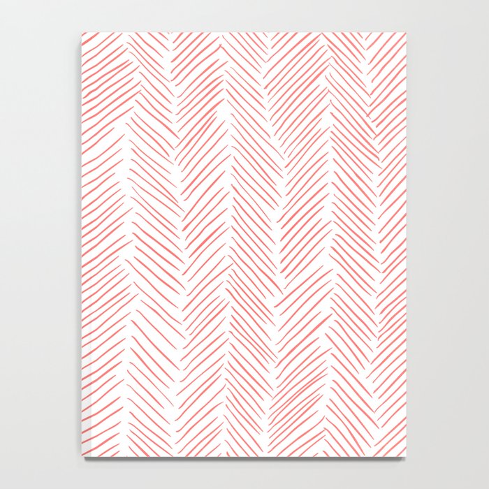 Living Coral Herringbone Notebook Gallery Image 4