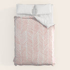 Living Coral Herringbone Comforter Gallery Image 6