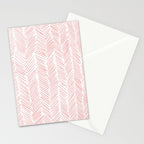 Living Coral Herringbone Stationery Card Gallery Image 2