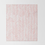 Living Coral Herringbone Throw Blanket Gallery Image 2
