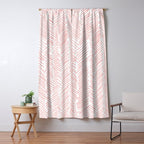 Living Coral Herringbone Window Curtain Gallery Image 5