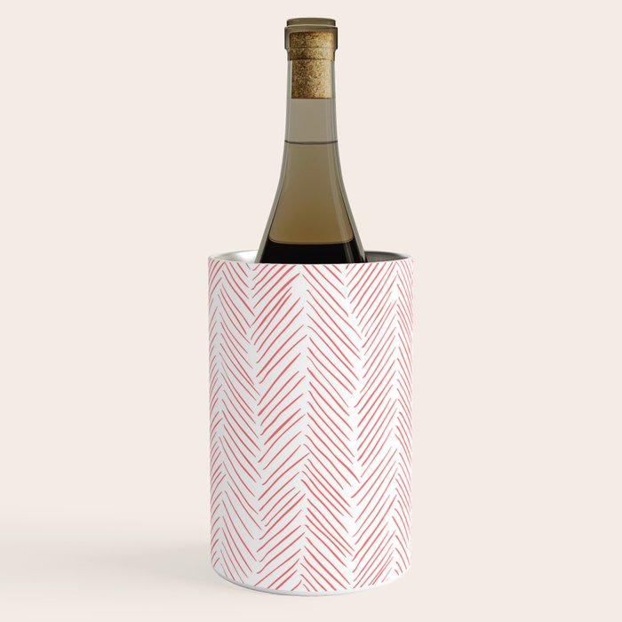 Living Coral Herringbone Wine Chiller Gallery Image 3