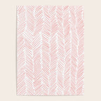 Living Coral Herringbone Poster Gallery Image 4