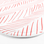 Living Coral Herringbone Bath Mat Gallery Image 3