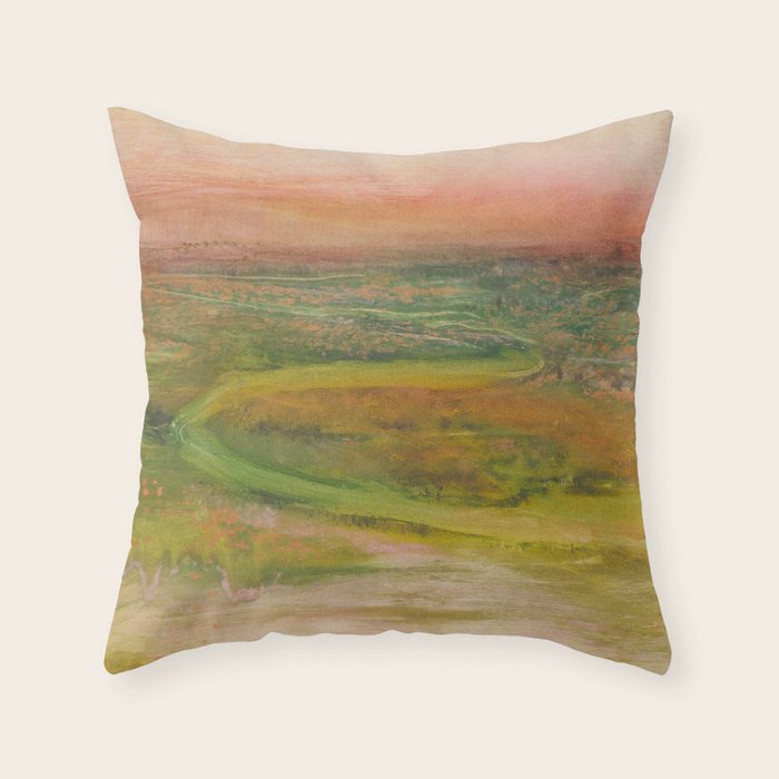 Winding River by Edgar Degas, 1890 Throw Pillow Gallery Image 1