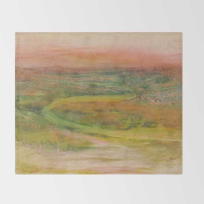 Winding River by Edgar Degas, 1890 Throw Blanket Gallery Image 2