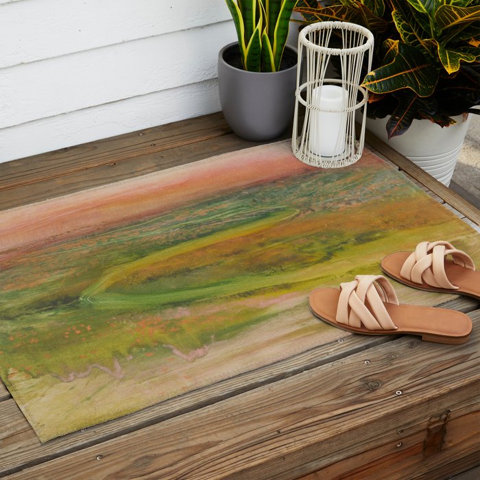 Winding River by Edgar Degas, 1890 Outdoor Rug Gallery Image 2