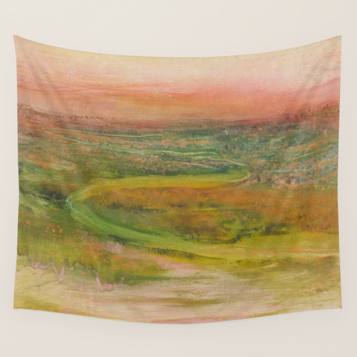 Winding River by Edgar Degas, 1890 Wall Tapestry Gallery Image 4