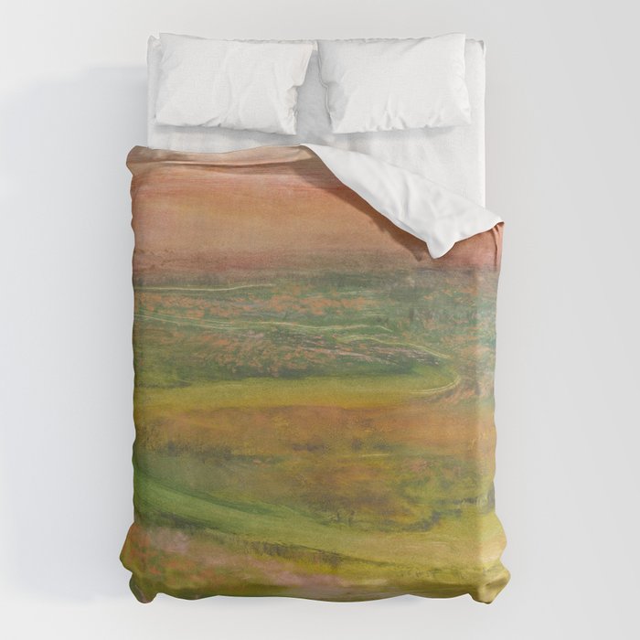 Winding River by Edgar Degas, 1890 Duvet Cover Gallery Image 1