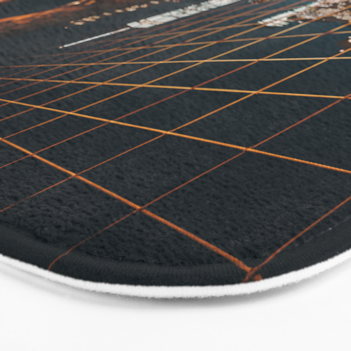 Brooklyn Bridge and Manhattan skyline in New York City at night Bath Mat Gallery Image 3