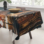 Brooklyn Bridge and Manhattan skyline in New York City at night Tablecloth Gallery Image 3