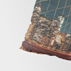 Brooklyn Bridge and Manhattan skyline in New York City at night Pillow Sham Gallery Image 4