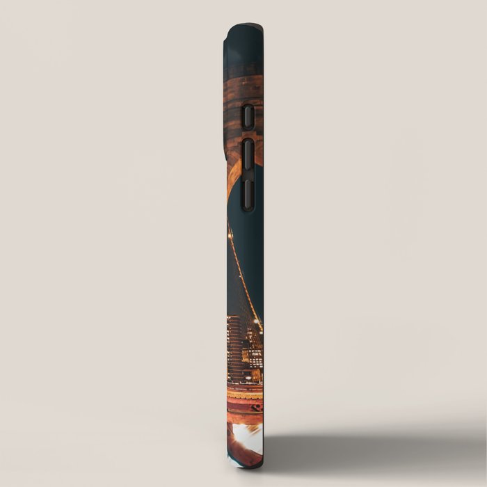Brooklyn Bridge and Manhattan skyline in New York City at night iPhone Case Gallery Image 2