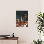 Brooklyn Bridge and Manhattan skyline in New York City at night Poster Gallery Image 2