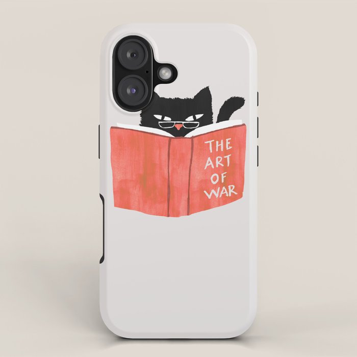 Cat reading book iPhone Case Gallery Image 1