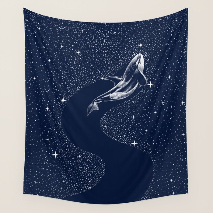 starry orca Wall Tapestry Gallery Image 4