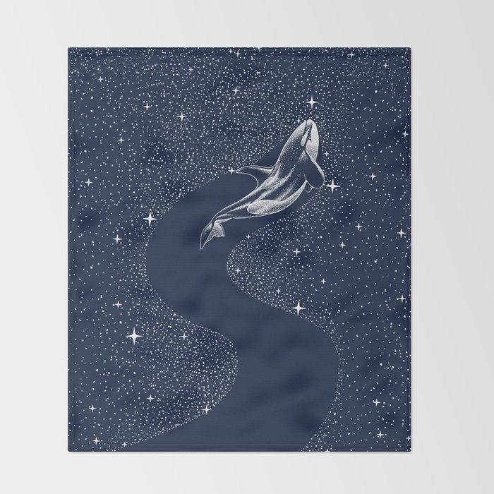starry orca Throw Blanket Gallery Image 2
