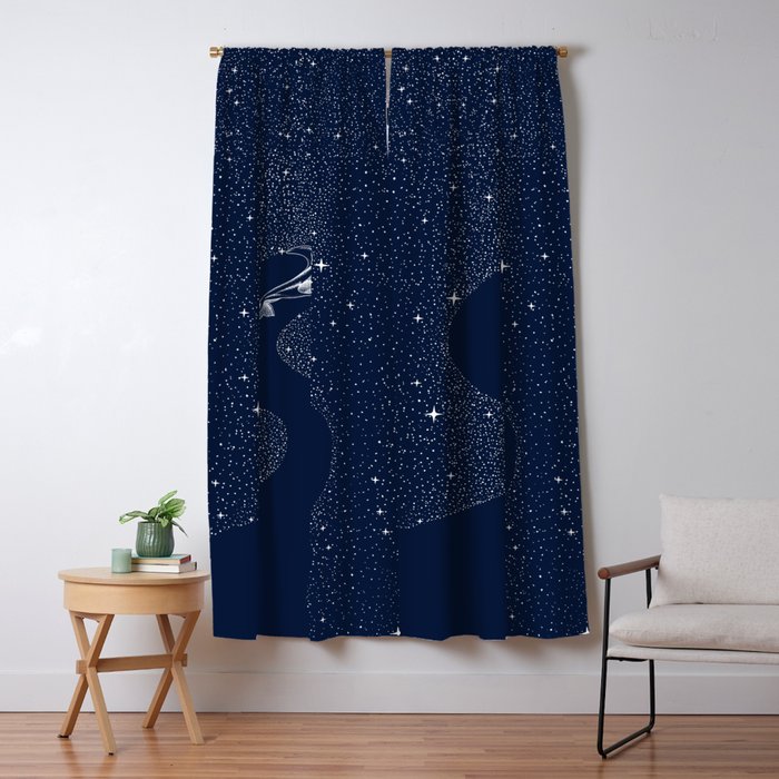 starry orca Window Curtain Gallery Image 1