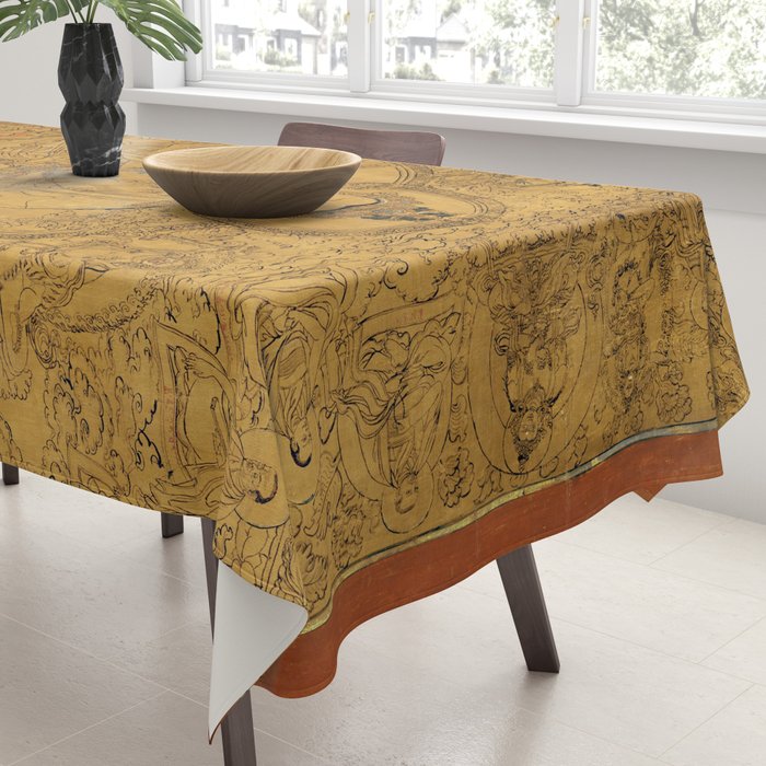 Buddhist Thangka Avalokiteshvara Shadakshari-Lokeshvara Tablecloth Gallery Image 3