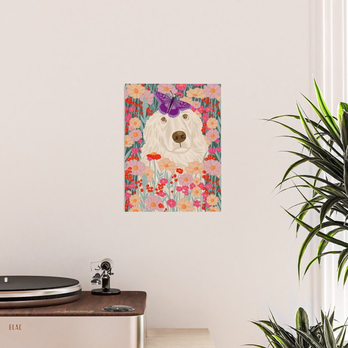 Butterfly Blossoms and a Furry Friend Poster Gallery Image 2