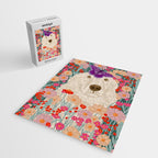 Butterfly Blossoms and a Furry Friend Jigsaw Puzzle Gallery Image 2