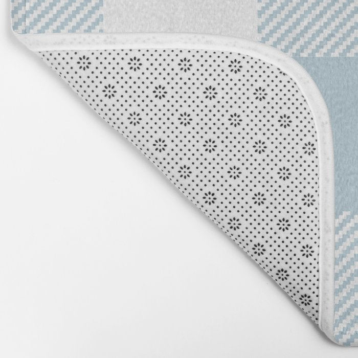 Baby Blue Buffalo Check Bath Mat Gallery Image 2
