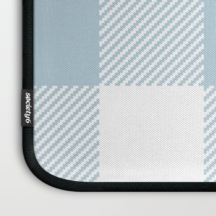 Baby Blue Buffalo Check Laptop Sleeve Gallery Image 3