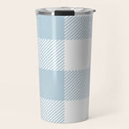 Baby Blue Buffalo Check Travel Mug Gallery Image 1