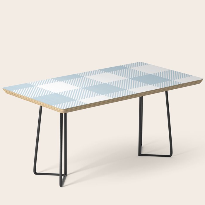 Baby Blue Buffalo Check Coffee Table Gallery Image 1