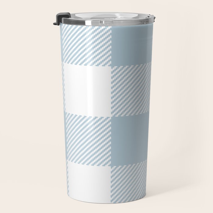 Baby Blue Buffalo Check Travel Mug Gallery Image 3