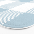 Baby Blue Buffalo Check Bath Mat Gallery Image 3