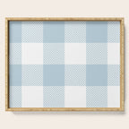 Baby Blue Buffalo Check Serving Tray Gallery Image 1