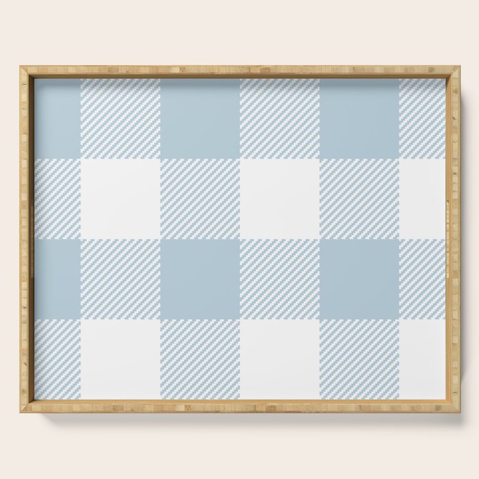 Baby Blue Buffalo Check Serving Tray Gallery Image 1