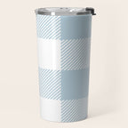 Baby Blue Buffalo Check Travel Mug Gallery Image 2