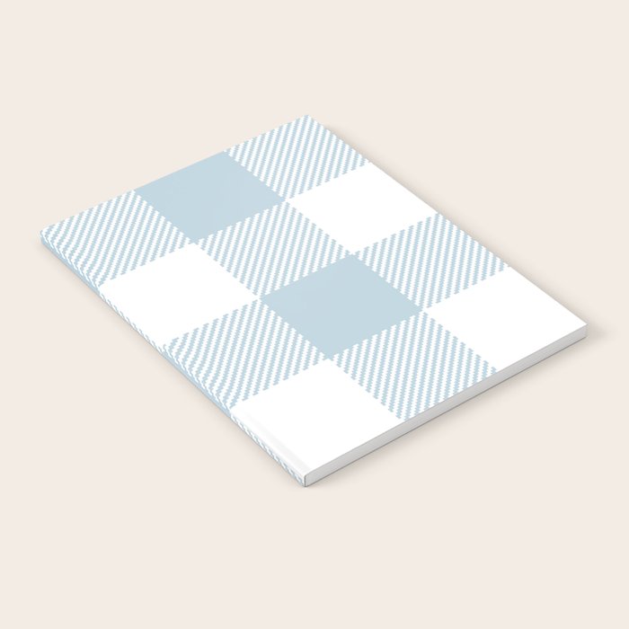 Baby Blue Buffalo Check Notebook Gallery Image 1