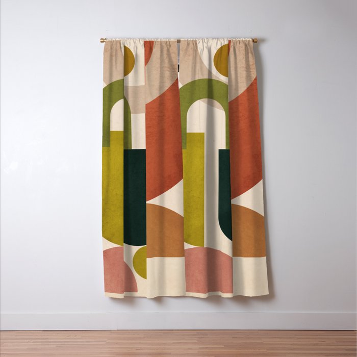 Geometric Shapes 245 Window Curtain Gallery Image 3