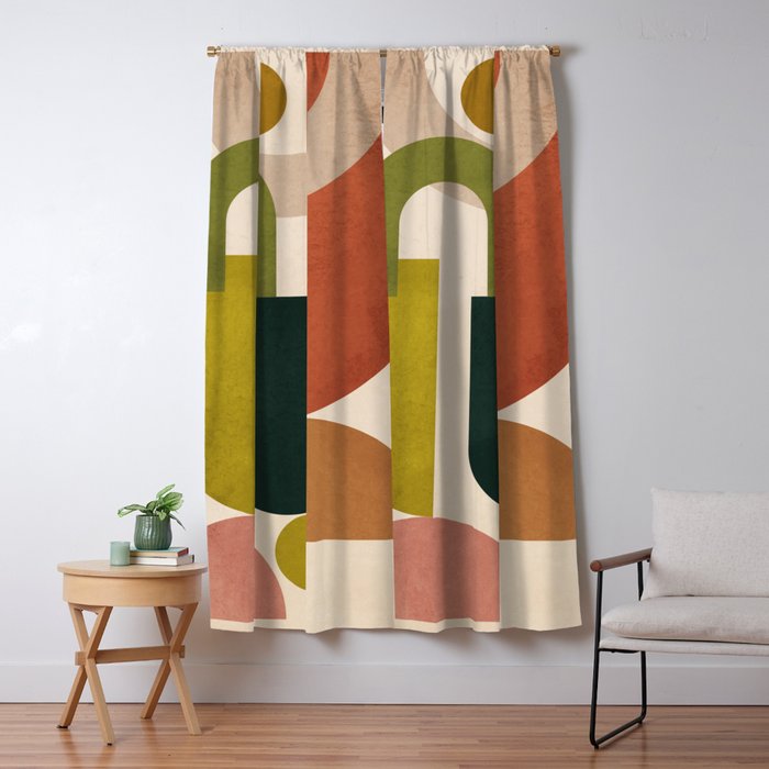 Geometric Shapes 245 Window Curtain Gallery Image 1
