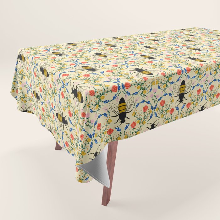 Bee Garden - Cream Tablecloth Gallery Image 1