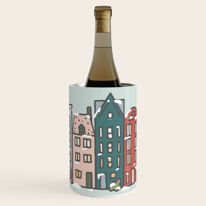 Snow Capped Row Houses Wine Chiller Gallery Image 3