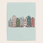 Snow Capped Row Houses Poster Gallery Image 4