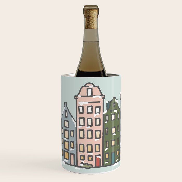 Snow Capped Row Houses Wine Chiller Gallery Image 2