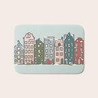 Snow Capped Row Houses Bath Mat Gallery Image 1