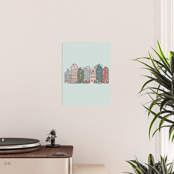 Snow Capped Row Houses Poster Gallery Image 2